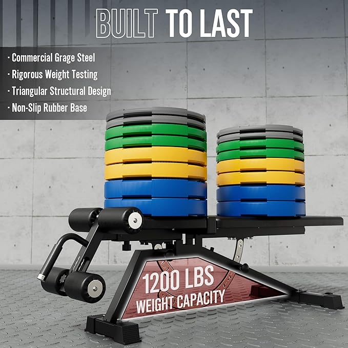 Mikolo 1200LB Weight Bench, Adjustable Workout Bench with Detachable Leg Support, Vertical Storage Space-Saving Exercise Bench for Home Gym, Incline Flat Decline Sit Up Bench for Full Body Fitness