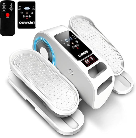 Under Desk Elliptical Machine-Elliptical Machine for Seniors,Portable Silent Electric Home Leg Exerciser with Remote Control,12 Speeds & Mute Function,Manual & Auto Mode