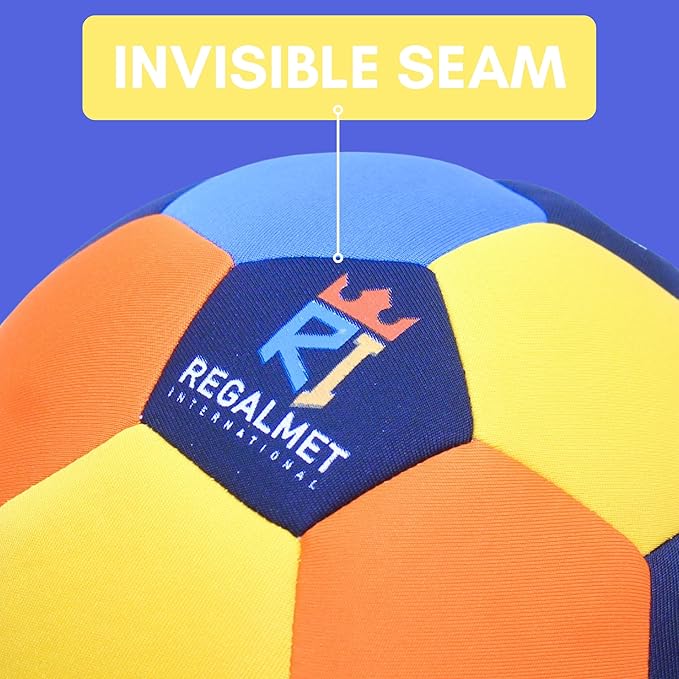 Regalmet Indoor Soccer Ball for Kids Ages 4–12 | Wall Safe Soft Foam Ball | Silent Soccer Ball for Training & Play | Size 4 Kickball for Boys & Girls | Great Soccer Gift Idea