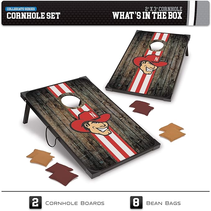Wild Sports NCAA 2' x 3' MDF Deluxe Cornhole Set - with Corners and Aprons