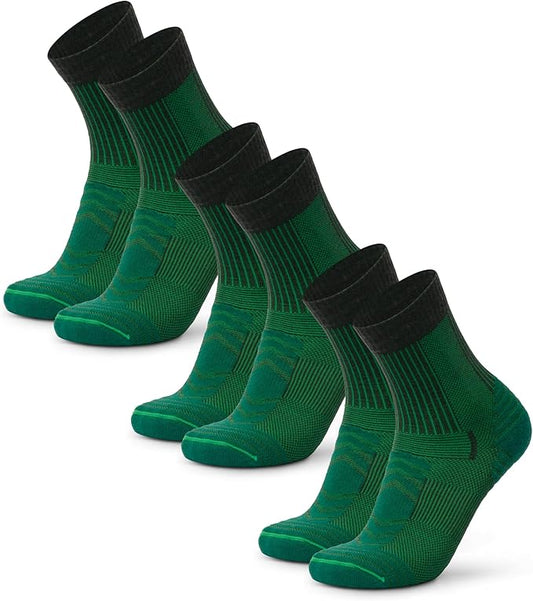 DANISH ENDURANCE Light Hiking Socks, Merino Wool Socks, Anti Blister, Sweat Wicking, Breathable, Men & Women, 3 or 5-Pack