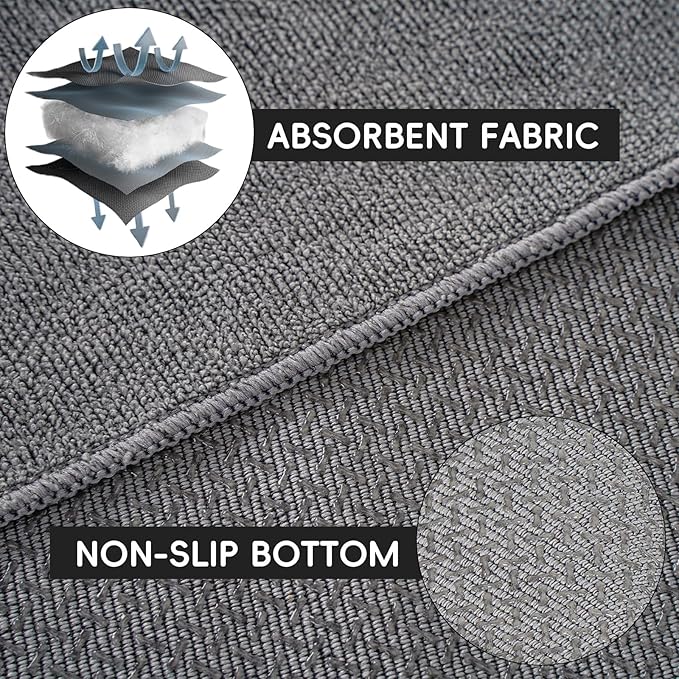Hot Yoga Towel, 2 Pack Yoga Mat Towel with Grip Dot Non Slip Yoga Towels for Hot Yoga Sweat Absorbent Microfiber Pilates Towel for Bikram Exercise and Fitness