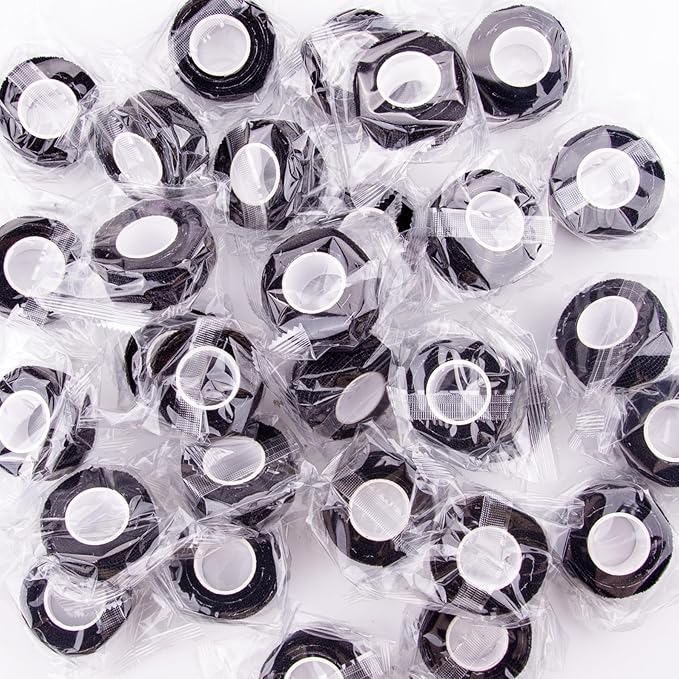 BQTQ 120 Rolls Self Adhesive Bandage Wrap 1 Inch x 5 Yards Black Athletic Tape Self Adherent Wrap Stretch Bandages Self Stick Bandage Wraps Tape for Wrist Ankle Swelling Sprains