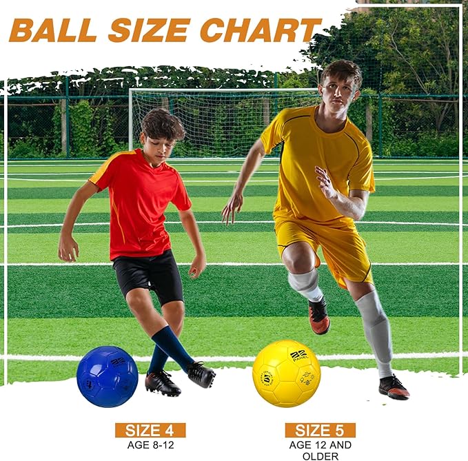 24 Pack Operation Christmas Deflated Soccer Balls with Pump Bulk Items, Machine Stitched Soccer Ball for Outdoor Indoor Training Sports, Birthday Gift Party Supplies