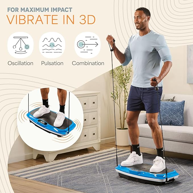 Lifepro Vibration Plate Exercise Machine with Magnetic Acupoints - Full Body Vibration Platform for Beginners and Recovery - Ideal Lymphatic Drainage Massager for Muscle Toning and Overall Fitness