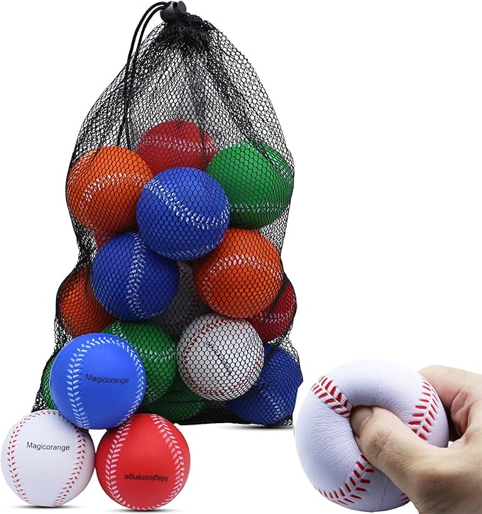 Magicorange Baseball, Foam Baseballs 20 Pack Practice Training Baseballs Unmarked Baseball Soft Toss, Batting, Fielding, Hitting, Pitching