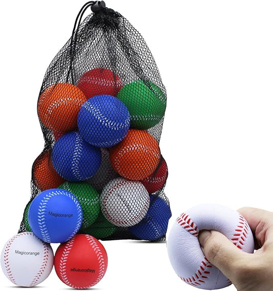 Magicorange Baseball, Foam Baseballs 20 Pack Practice Training Baseballs Unmarked Baseball Soft Toss, Batting, Fielding, Hitting, Pitching