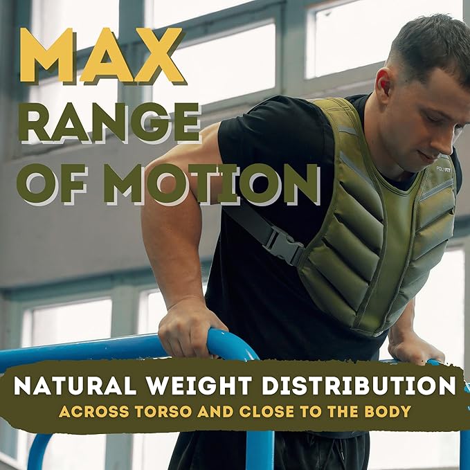 Polyfit (Sierra) Weighted Vest for Workout – 10lb, 15lb, 20lb – Weight Vest for Men & Women - Enhance Strength Training & Endurance