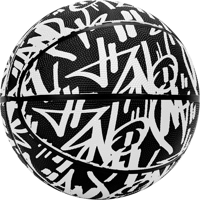 AND1 Fantom Graffiti Rubber Basketball - Streetball for Indoor and Outdoor Use, Deep Channel Construction and Durability