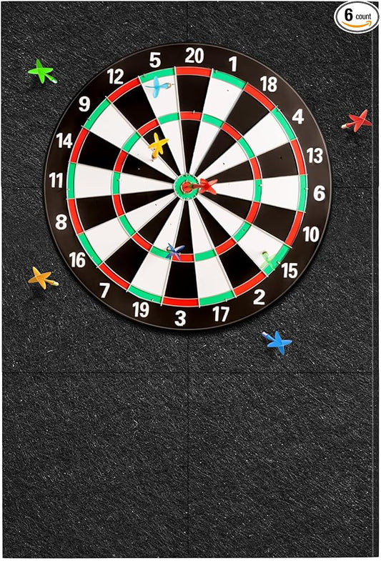 Extended Length Dart Board Surround Wall Protectors Fit 17.75'' and 18'' Dartboard Dart Backboard Felt Wall with Removable Adhesive Tabs