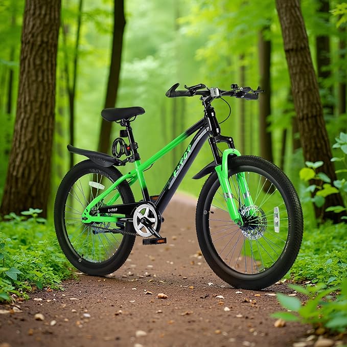 20'' Kids Mountain Bike for 7-10 Years Old Boys Girls, Kids Retro Cruiser Bike Hybrid Kids Bike Carbon Steel/Lightweight Aluminum Frame, Kids' Bicycles for Boys Girls Beginner Level Riders