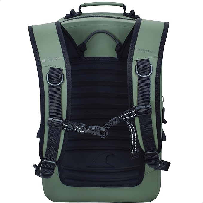 Breakwater Supply™ Waterproof IP68 Submersible Backpack with Airtight Zippers | Laptop Travel Outdoors | Fogland 25L 20L 15L
