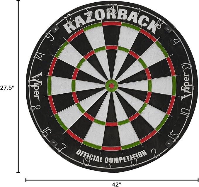 Viper by GLD Products Metropolitan Solid Wood Cabinet & Sisal/Bristle Dartboard Play-Ready Bundle