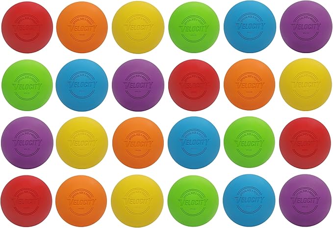 Velocity Lacrosse Balls - 1, 2, 3, 6, 12, 18, 24, 36, 60 and 120 Packs - for Practice, Official NFHS and College Approved Size