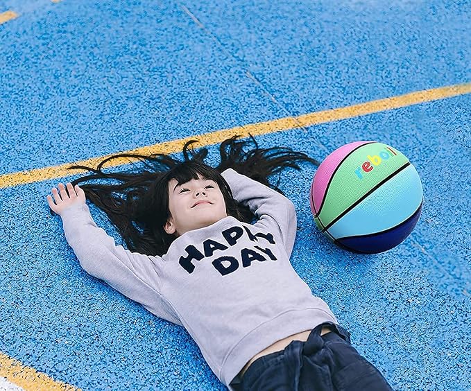 Premium Rubber/Leather Basketball - Kids & Youth, Size 3/4/5/6/7