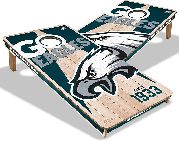 YouTheFan NFL 2’ x 4’ Professional Wood Cornhole Game