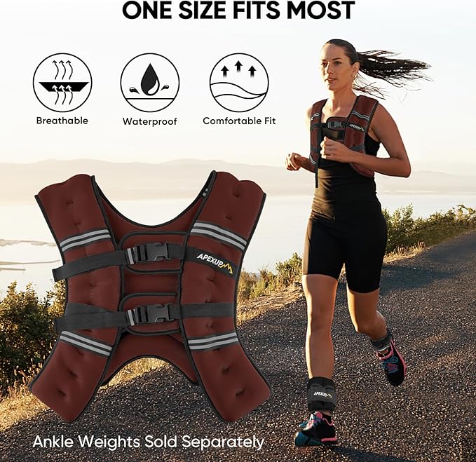APEXUP Weighted Vest Men Women, Weight Vest for Women Workout Equipment for Strength Training Running