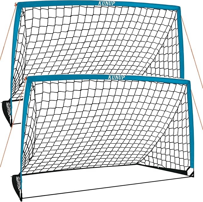 2 of 5×3 6x4 9x5 FT Portable Kids Soccer Goals Set, Foldable Soccer Practice Nets for Backyard with Carrying Bag for Toddler Youth Pop Up Soccer Training Equipment Indoor Outdoor Sports Game Gift