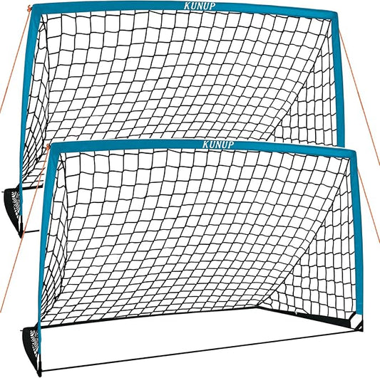 2 of 5×3 6x4 9x5 FT Portable Kids Soccer Goals Set, Foldable Soccer Practice Nets for Backyard with Carrying Bag for Toddler Youth Pop Up Soccer Training Equipment Indoor Outdoor Sports Game Gift