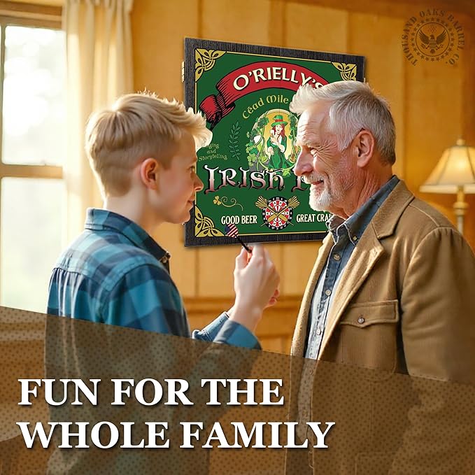 THOUSAND OAKS BARREL CO. | Personalized Dartboard & Cabinet Set with 6 Steel Tip Darts