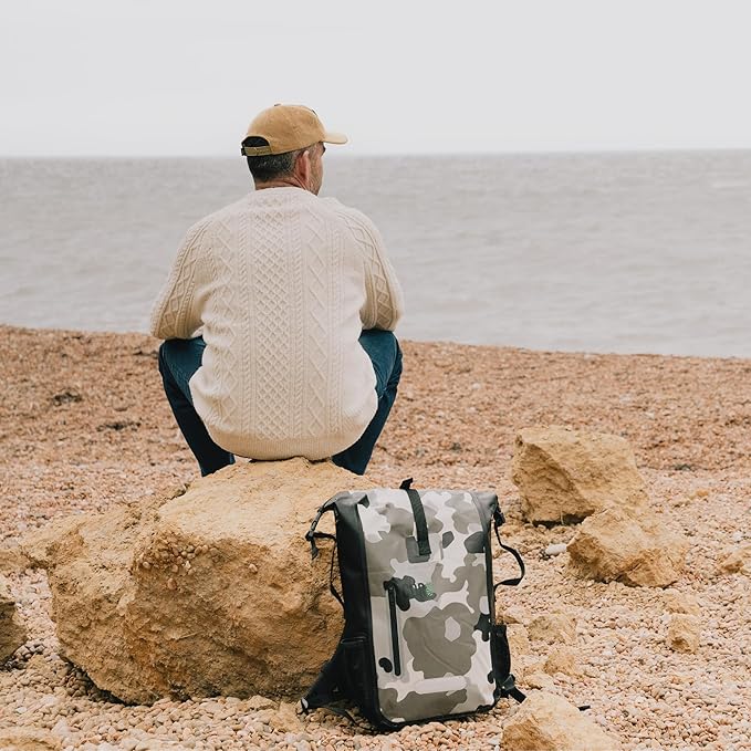 COR Surf Waterproof Dry Bag Backpack with Padded Laptop Sleeve 25L & 40L Heavy Duty, Roll-Top Pack (Camo, 25L)