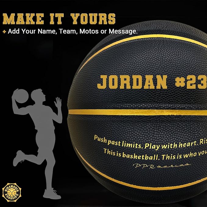 Custom Personalized Basketball – Official Size 7/6 | Leather Indoor/Outdoor Basketball Ball with Name | Idea Gifts