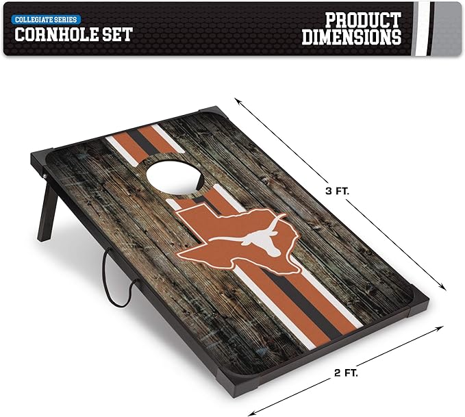 Wild Sports NCAA 2' x 3' MDF Deluxe Cornhole Set - with Corners and Aprons