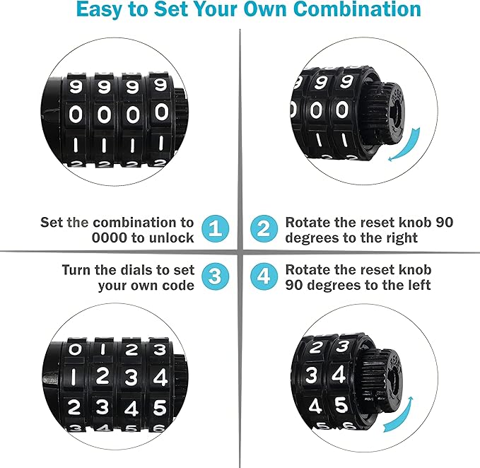 Lumintrail Combination Bike and Scooter Lock Cable - 6ft Bike Locks Heavy Duty Anti Theft with Combinations - Bike Cable Lock Combination with Lock Holder (1 Pack, Black)