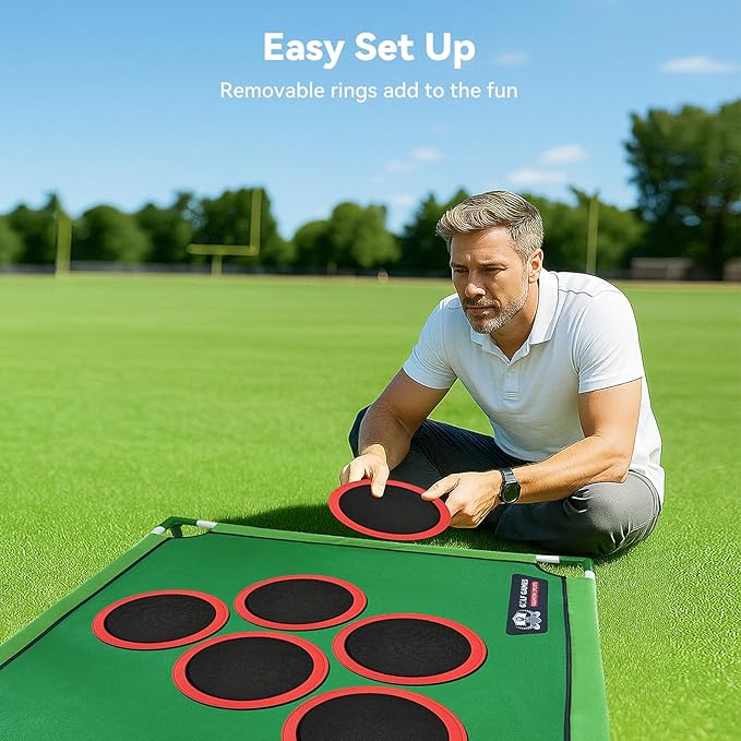 Golf Chipping Game Set, Battle Golf Game Play Set, Golf Yard Game with 6 Hole Covers, 20 Sticky Golf Balls, Putting Mat, Golf Putter And Carrying Bag, Backyard Golf Games for Adults Outdoor