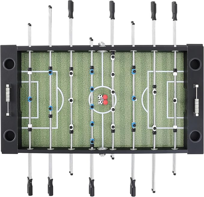 VEVOR Foosball Table, 55 inch Standard Size Foosball Table, Indoor Full Size Foosball Table for Home, Family, and Game Room, Soccer with Foosball Table Set, Includes 4 Balls and 4 Cup Holders, black
