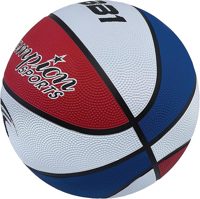 Champion Sports Rubber Basketballs – Heavy Duty Pro-Style, Indoor/Outdoor Use, Premium Basketball Equipment for Physical Education, Various Sizes & Colors (Size 3, 5, 6, 7)