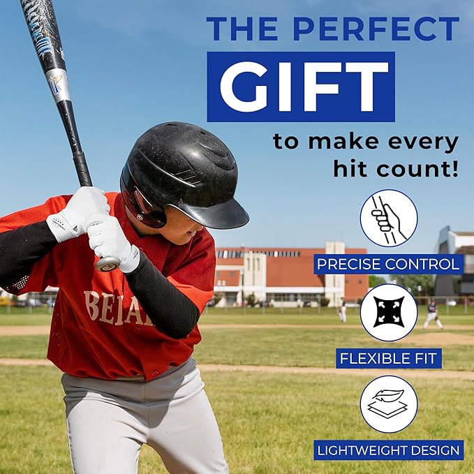 HANDLANDY Baseball Batting Gloves for Adult Youth, Grip Breathable Softball Batting Gloves Fit Men Kids Boys Girls