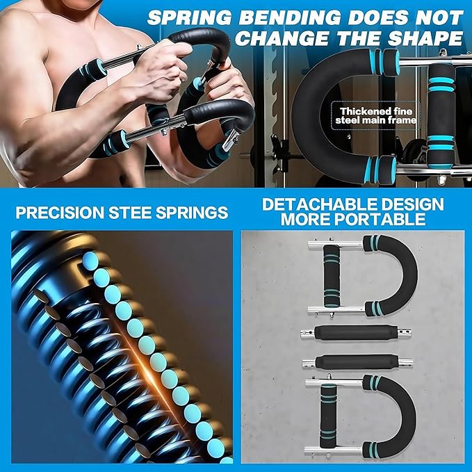 Twister Arm Trainer for Men, Adjustable Arm and Chest Muscle Trainer, 20-60lb 40-90lb 70-110lb Chest Workout Device, Detachable Portable Spring Resistance for Home Gym, Upper Body Workout Equipment