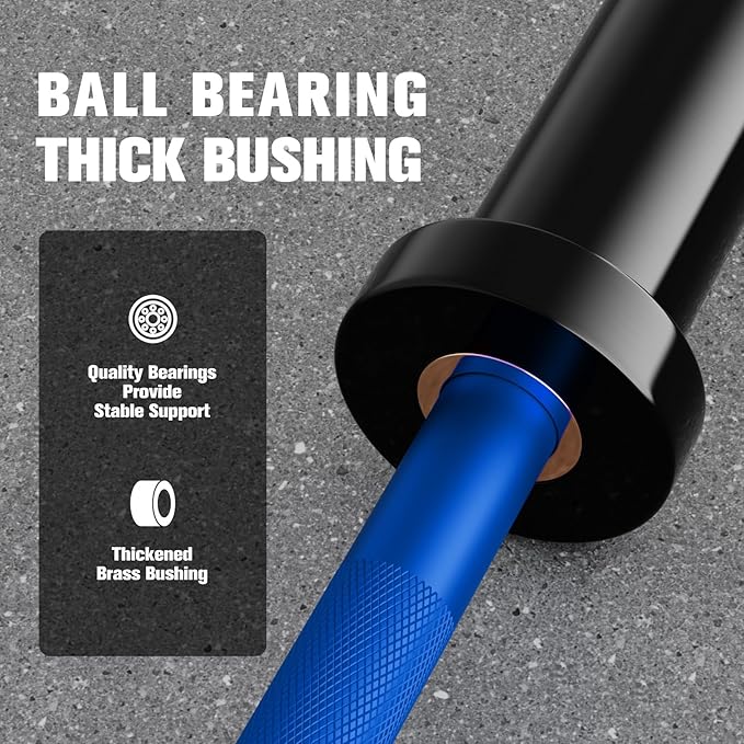 RITFIT Olympic Barbell 4ft/4.8ft/6ft - 2 Inch Weight Bar for Strength Training, Weightlifting, Squat, Deadlift, Bench Press, Curl, Overhead Press - 350lbs/500lbs Capacity