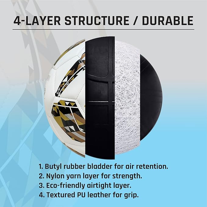 Almos Classic 32 Soccer Ball – for Club Match, Training, Match Performance, Indoor & Outdoor Soccer, Suitable for Grass & Astro | 32 Panel | for Youth & Adult Soccer Players |