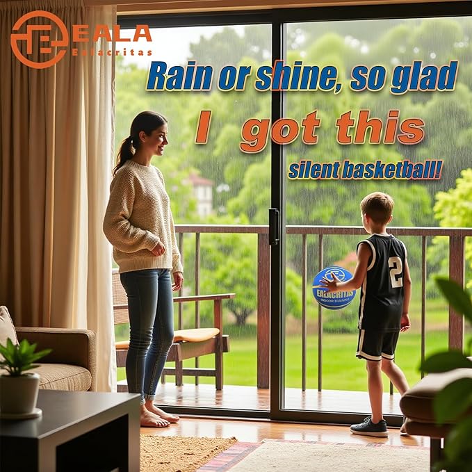 Non-Compress Size 7 (29.5”) Grooved Airless Silent Basketball & Indoor Hoop & Shooting Form Trainer Gift Set - for Quiet Dribbling and Indoor Shooting Training Kit
