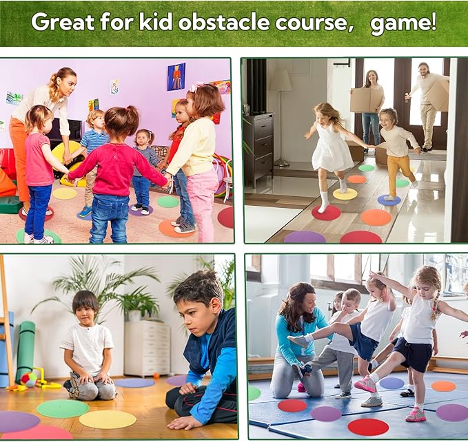 9 Inch Poly Vinyl Spot Markers, Non Slip Rubber Agility Markers Flat Field Cones Floor Dots,for Exercise Drills, Sports, Games, Speed Agility Training -30 Pcs