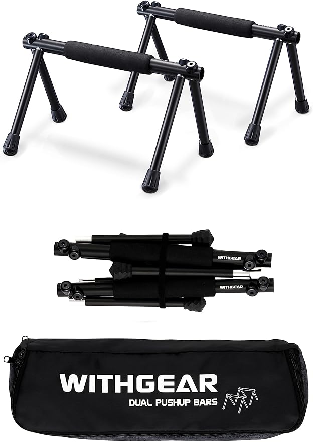 Push Up Bar – Folding Dip Bar for Home Workout, Lightweight & Portable Strength Training Equipment for Men & Women, Indoor & Outdoor Use (Hawk)