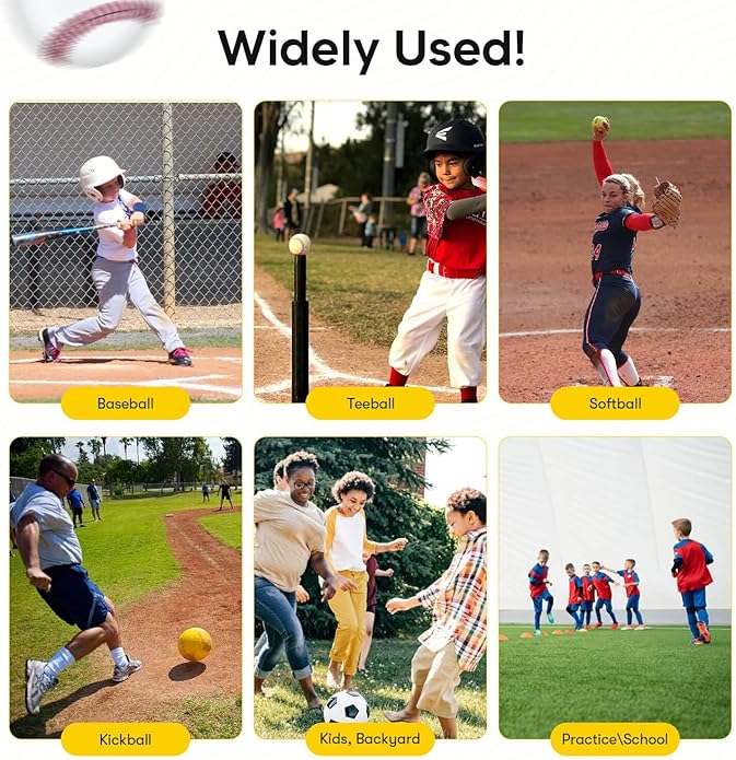Easy Play Sports & Outdoors, Kids &Adults - Rubber Bases Bag Set - Baseball, Kickball, Tee Ball, Wiffle Ball - Practice, Yard
