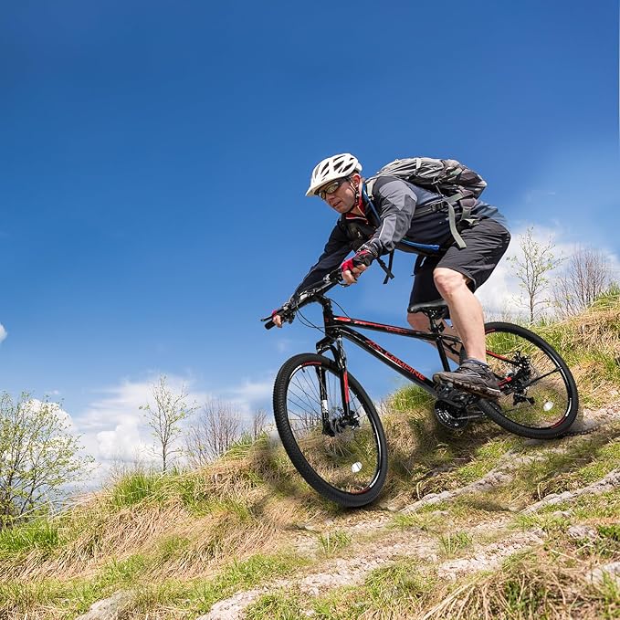 Ktaxon Mountain Bike 24/26/27.5 Inch Men & Women Mountain Bike with 21-Speed Adult Bikes, Double Disc Brake, Suspension Fork and High Carbon Steel Frame
