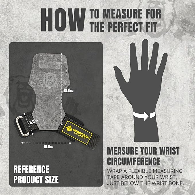 MANUEKLEAR Gym Straps Weight Lifting, Double Leather Lifting Straps for Men Deadlift with Cushion Wrist Loop, Gym Lifting Wrist Wraps for Weightlifting