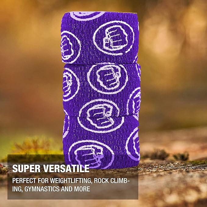 WOD Nation Flexible Hook-Grip Athletic Tape – Easy-Tear, Sweat-Proof Thumb & Finger Strips for Weightlifting