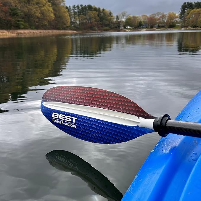 Best Marine and Outdoors Kayak Paddle, Carbon Fiber Shaft & Fiberglass Reinforced Polypropylene Blades, 220cm, 234cm, 250cm, Lightweight Kayak Paddles for Adults