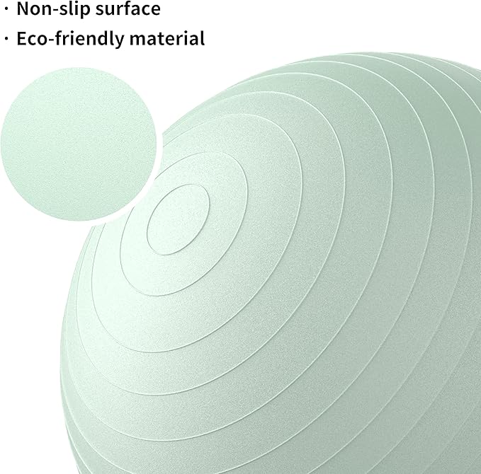 FITMIND_ Extra Thick Exercise Ball Yoga Ball 22in/26in/30in for Workout Pregnancy Stability,Anti-Burst and Slip Resistant Swiss Ball with Pump for Yoga, Pilates, Fitness,Birthing,Physical Therapy