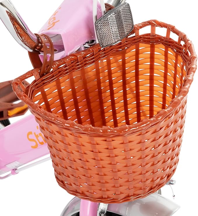 JOYSTAR Vintage Kids Bike with Training Wheels & Basket, 12 14 16 Inch Girls Bike for 2-7 Years Old, Children Bicycles, Multiple Colors