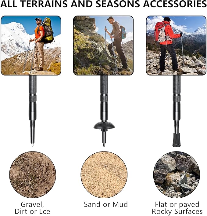 Hiking Pole Detachable Lightweight for Hiking Stick Walking Pole for Man Women