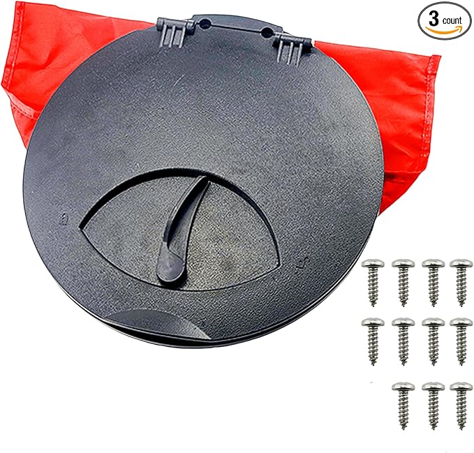6/8/9 Inch Round Hatch Cover Deck Plate ABS Accessories Hatch Cover with Red Waterproof Bag for Kayak Boat Fishing Rigging