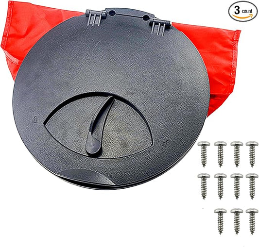 6/8/9 Inch Round Hatch Cover Deck Plate ABS Accessories Hatch Cover with Red Waterproof Bag for Kayak Boat Fishing Rigging