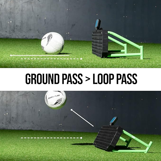 QUICKPLAY Replay Station Soccer Rebound Board - Portable Dual Surface Rebounder with Adjustable Angle - Soccer Training Equipment for Control, Passing Practice