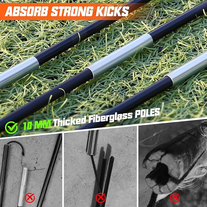 Soccer Goals, Soccer Net for Backyard, 2 Pack 4' x 3' Soccer Goal Training Equipment, Portable Soccer Nets with Soccer Ball and Ball Pump,Goal Net for Sports Training